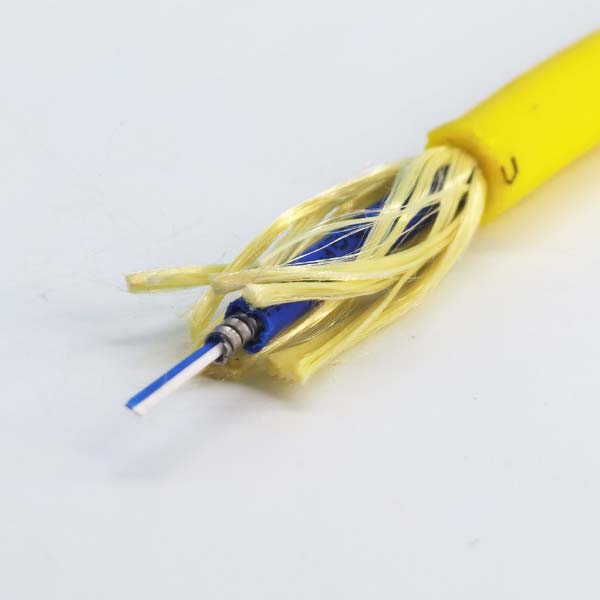 TPU double jacket 2 core SM fiber optic ROV Tether cable 