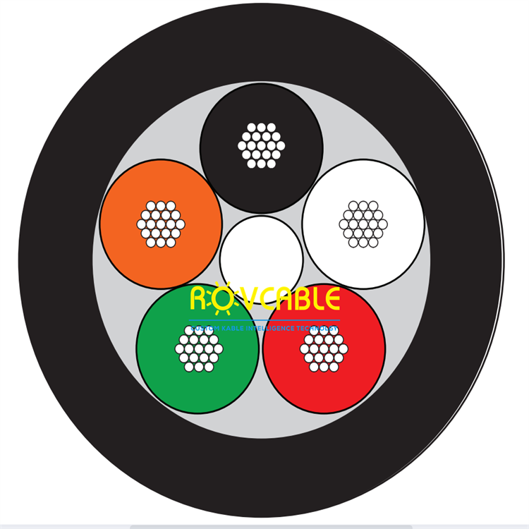 5 conductors, 20 AWG  Subsea polyurethane Single conductor cables 