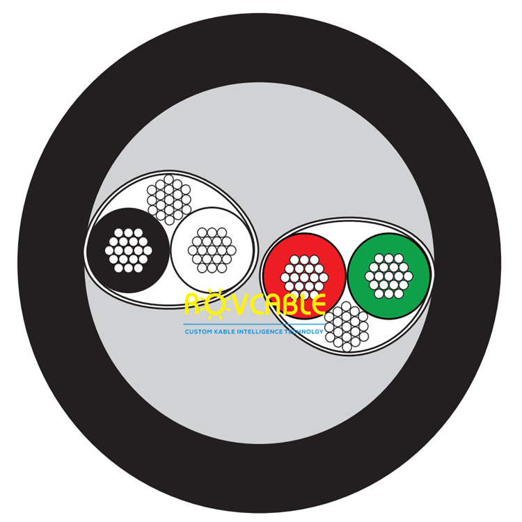 2 twisted screened pairs, 20 AWG  Underwater polyurethane cables